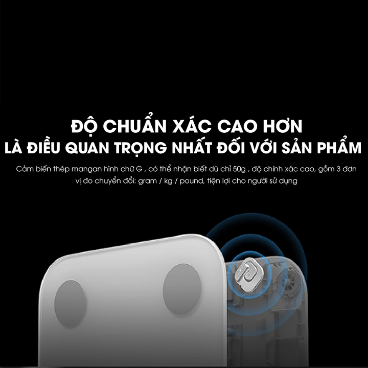 Cân điện tử Sức Khỏe Xiaomi Body Composition Scale 2 thông minh - phân tích lượng mỡ , đo 13 chỉ số thành phần cơ thể