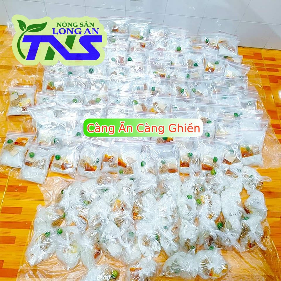 [10 Bịch cay đủ loại] Bánh tráng phơi sương, muối nhuyễn,  xì ke, hành phi, sốt sate cay Long An