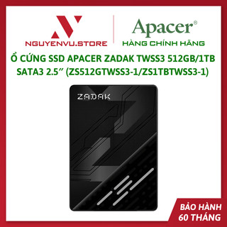 Ổ cứng ssd apacer zadak twss3 512gb / 1tb sata3 2.5″ - hàng chính hãng