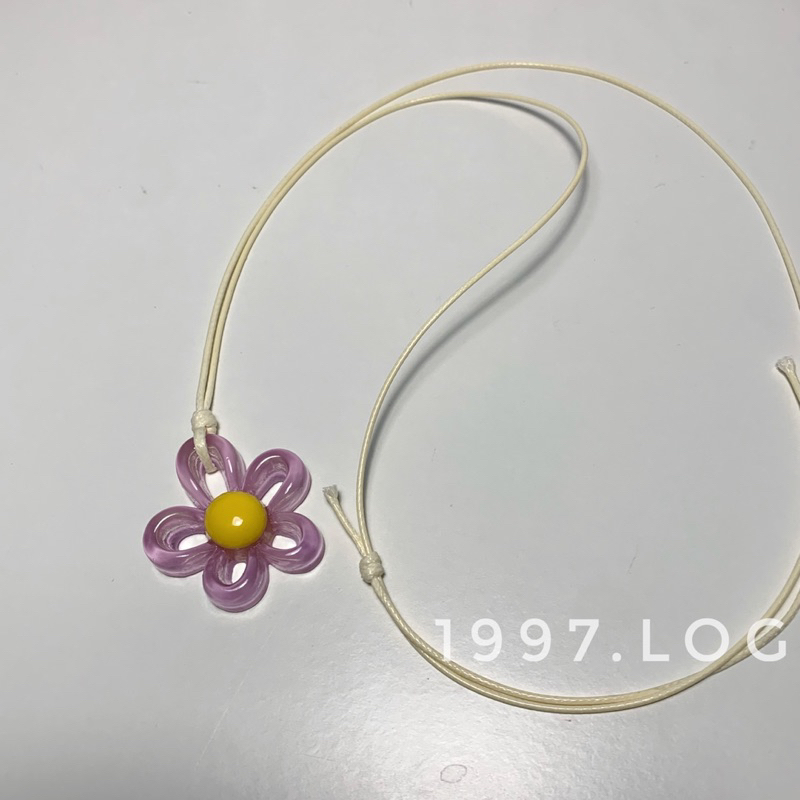 Vòng cổ hoa dễ thương dây rút nút thắt không cần khoá