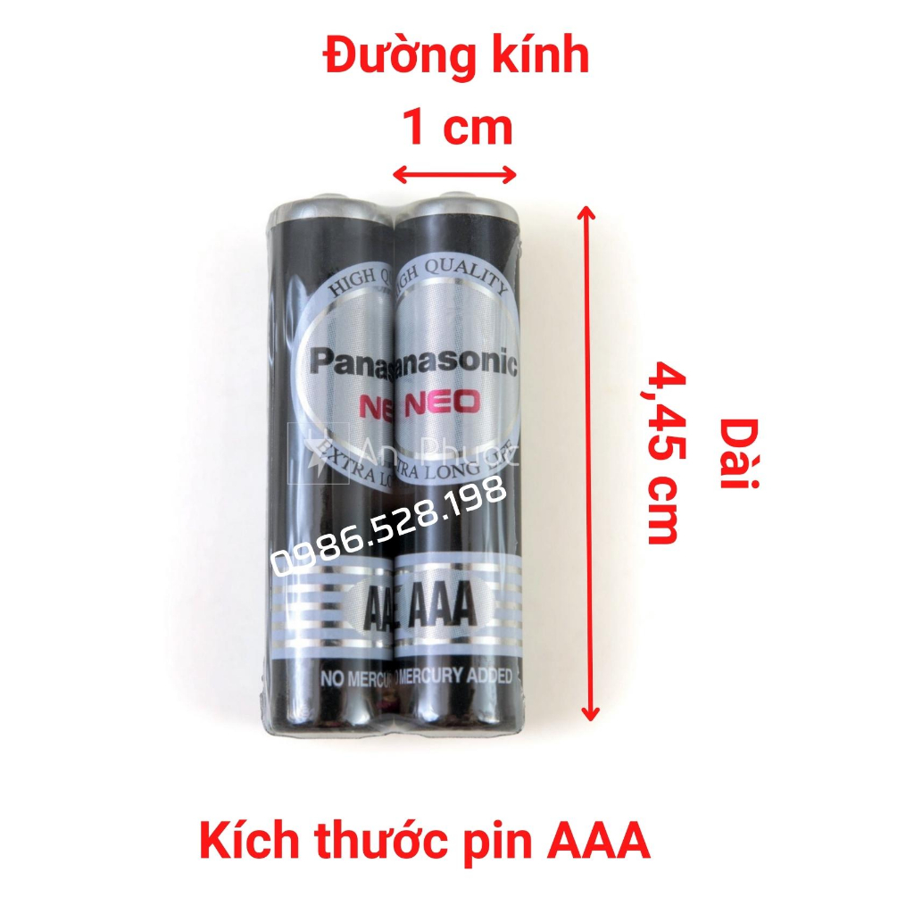Pin tiểu Panasonic cỡ AA, AAA chính hãng, xuất xứ Indonesia