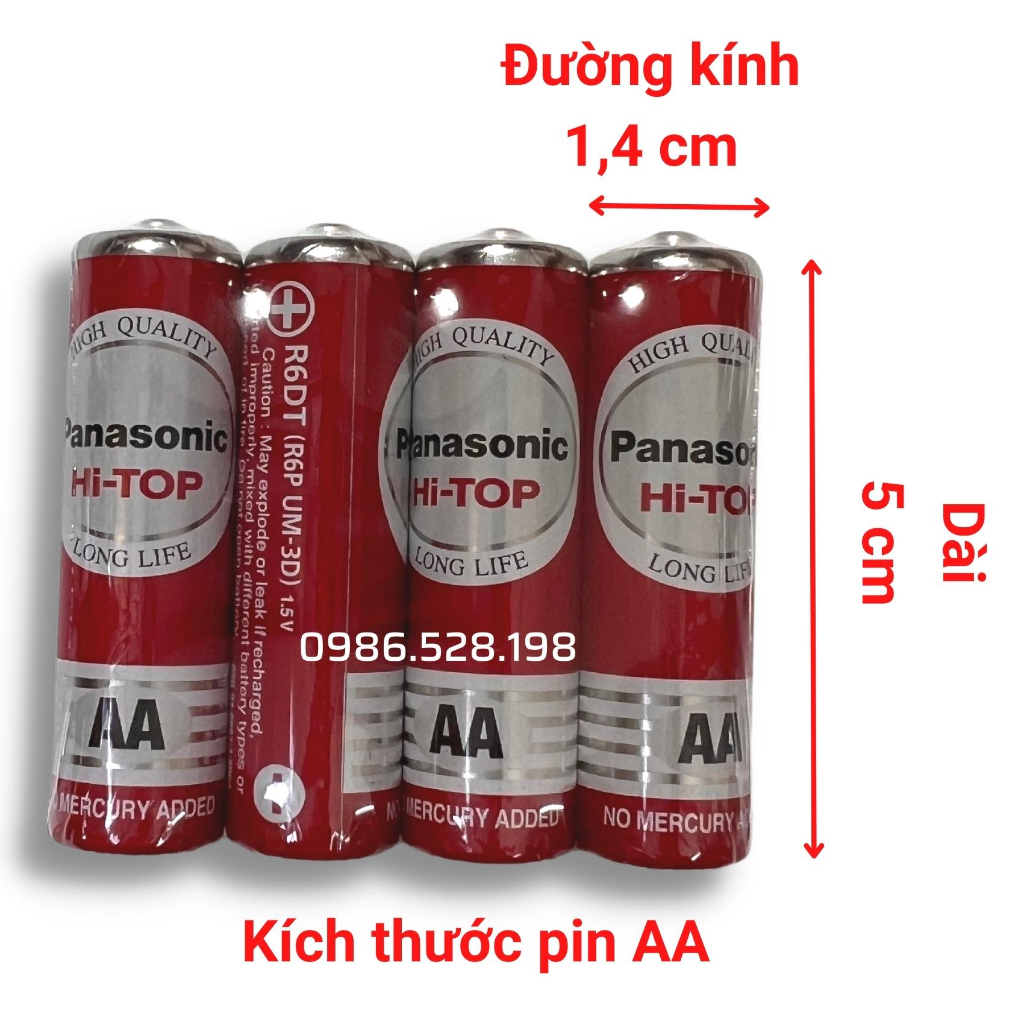 Pin tiểu Panasonic cỡ AA, AAA chính hãng, xuất xứ Indonesia