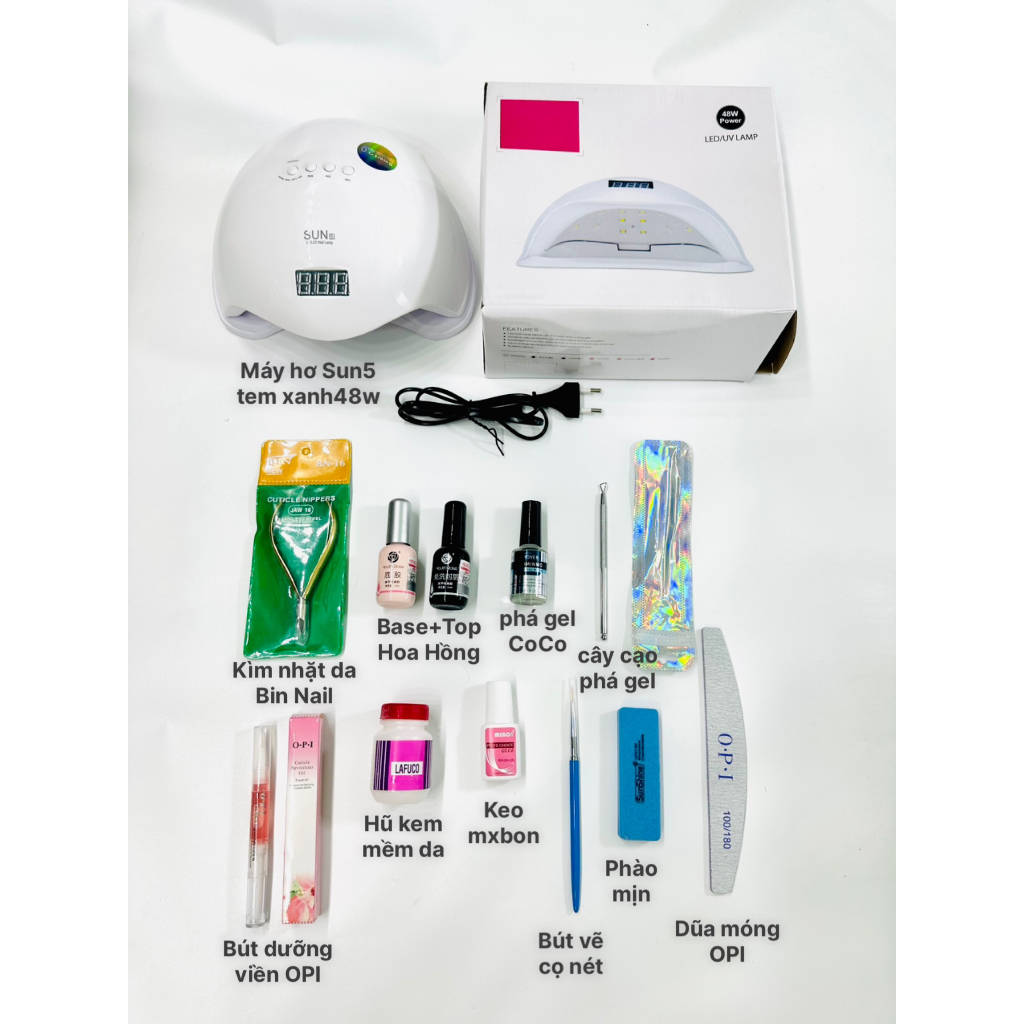 Bộ làm nail tại nhà,combo nail cá nhân cơ bản 24 món