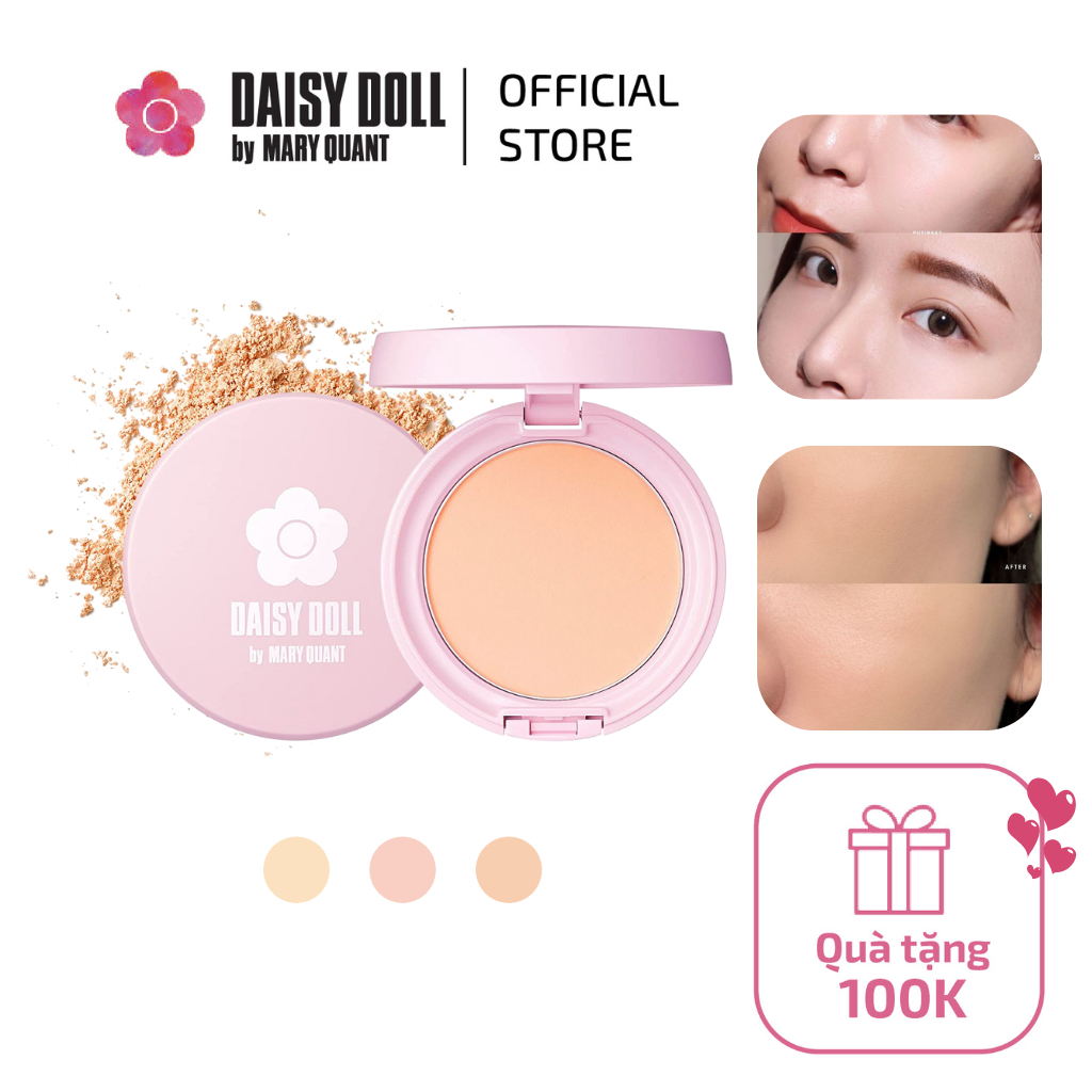 Phấn Phủ Kiềm Dầu Daisy Doll Nhật Bản Dạng Nén Chống Thấm Nước Kiểm Soát Dầu 10g SPF 25 PA+++