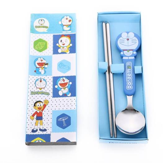 Bộ đũa thìa inox cán nhựa cho bé