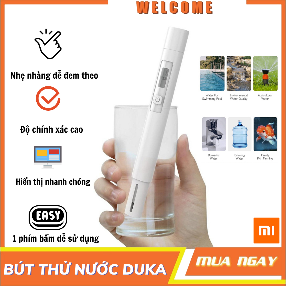 Bút thử nước TDS Xiaomiyoupin Duka Atuman, Dụng cụ đo nước sạch, Đo lồng độ chất rắn trong nước, Bảo hành 12 tháng