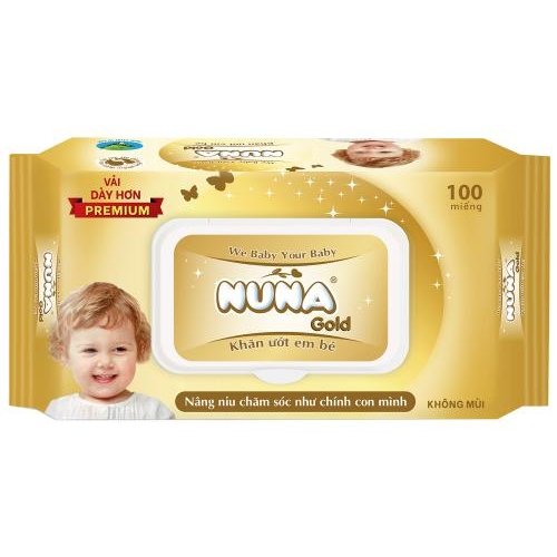 KHĂN ƯỚT NUNA GOLD 100 MIẾNG