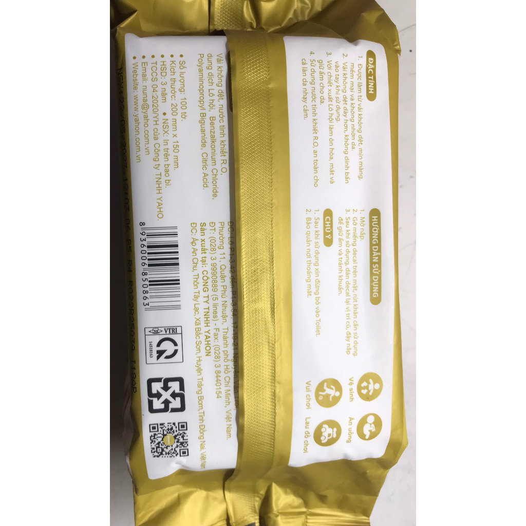 KHĂN ƯỚT NUNA GOLD 100 MIẾNG