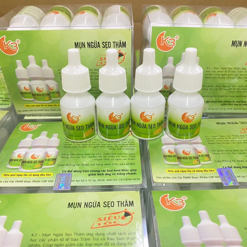 MỤN NGỪA SẸO THÂM . SERUM MỤN K3