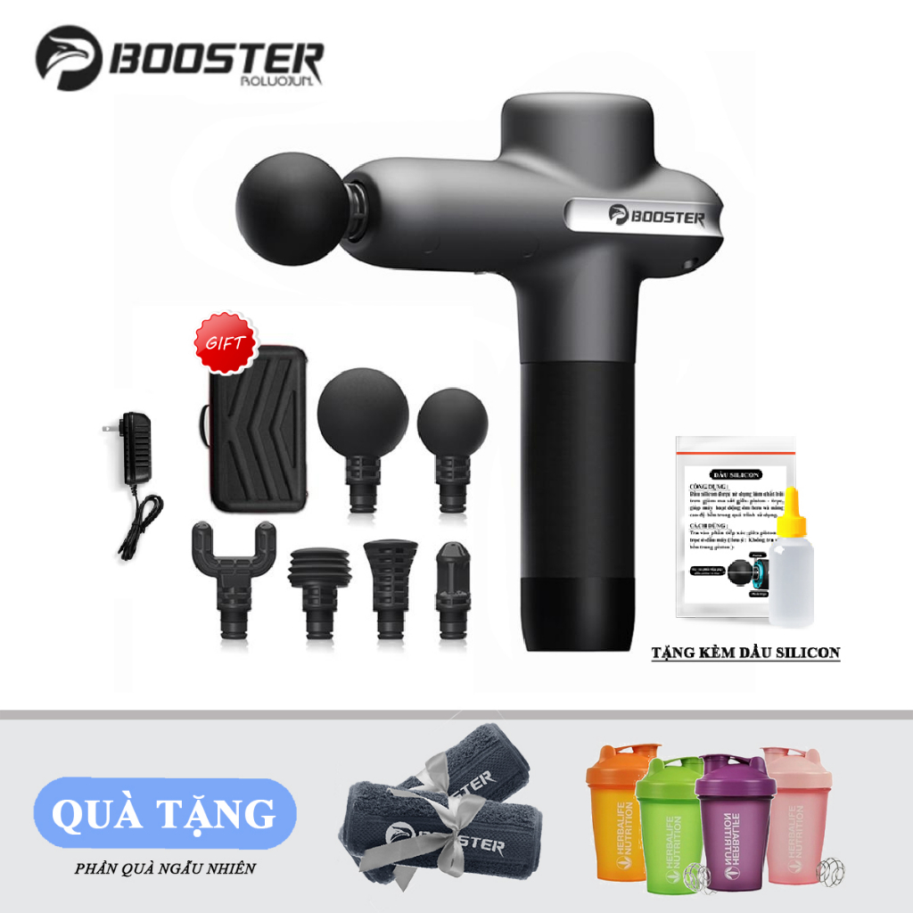Máy massage cầm tay BOOSTER U1 -126W, 6 Đầu, 8 Tốc Độ