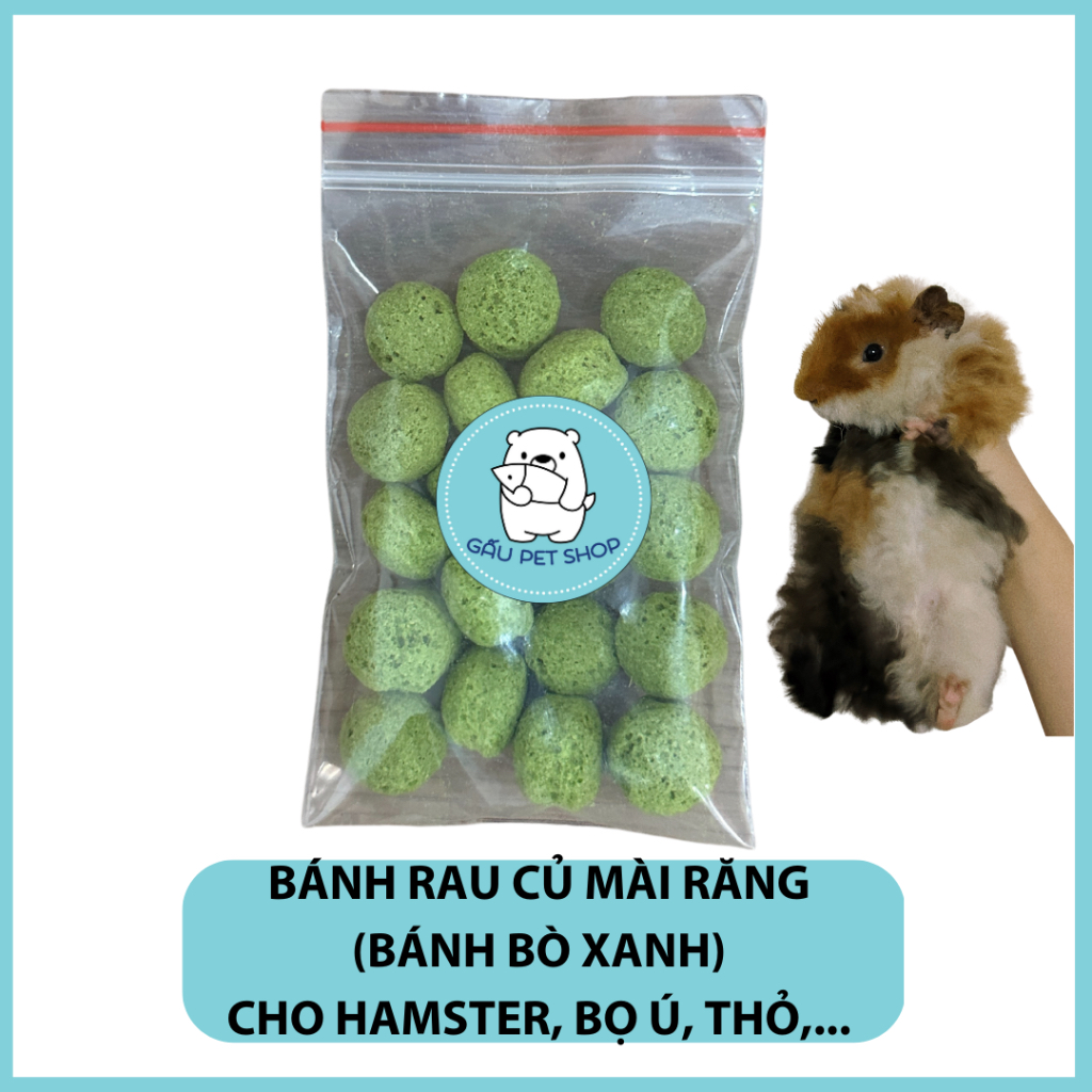 Bánh cỏ mài răng rau củ cho Hamster, Thỏ, Bọ ú, Chinchila,… - Gaupetshop