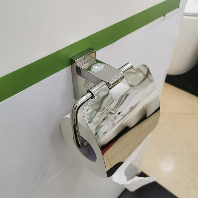 Lô đựng giấy vệ sinh  inox 304 bóng gương, thiết bị nhà tắm chống bắn nước