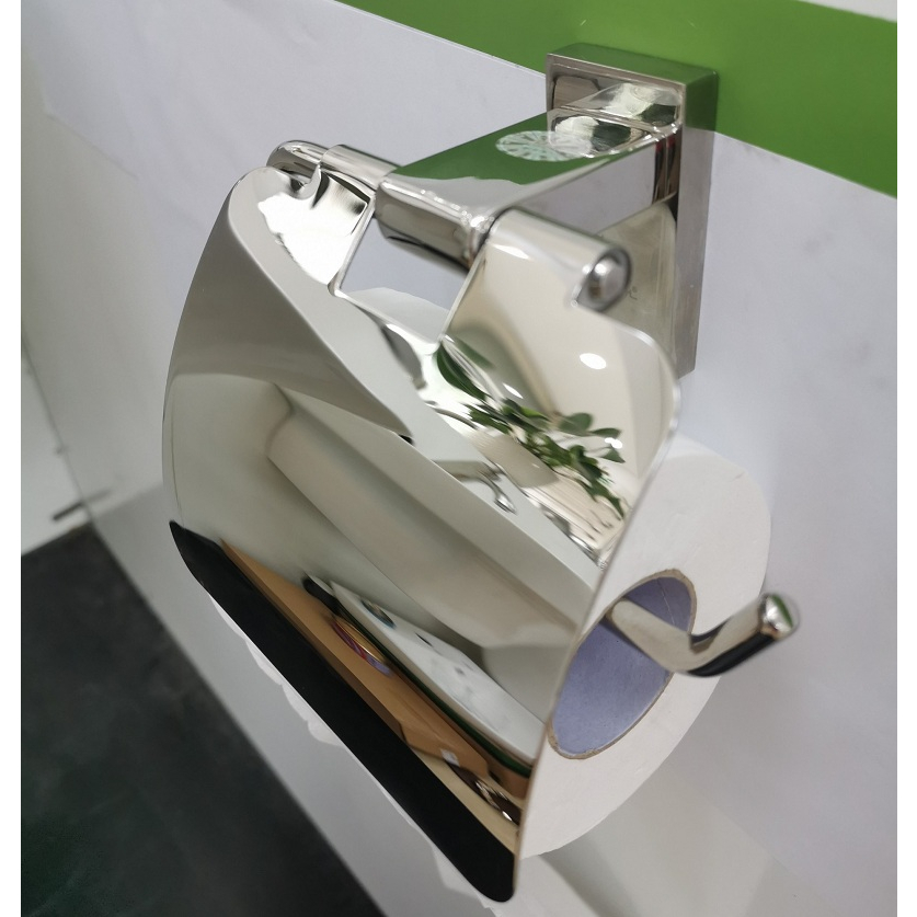 Lô đựng giấy vệ sinh  inox 304 bóng gương, thiết bị nhà tắm chống bắn nước