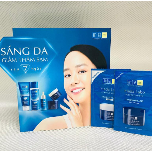 Bộ 2 gói mẫu thử Kem dưỡng HADA LABO Perfect White Tranexamic Acid
