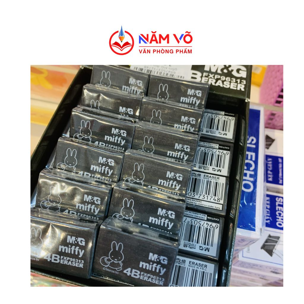 Hộp 30 Cục Gôm Tẩy Bút Chì - Gôm Đen Loại Nhỏ M&G/ MG Miffy Màu đen 96313 Rẻ