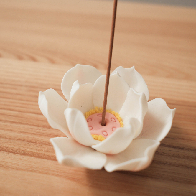 Hoa Sen Cắm Nhang Bằng Gốm, Cắm Nhang Hoa Sen Trang Trí Bàn Trà, Bàn Làm Việc, Phòng Thờ, Phòng Thiền