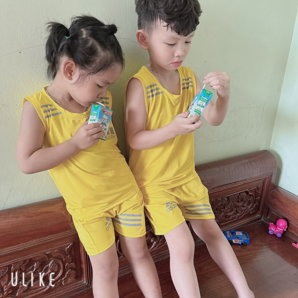 Bộ cộc tay bé trai, bộ thể thao cho bé trai chất cotton thông hơi in chữ NIKE cực mát cho bé từ 7-27kg