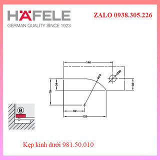 Kẹp kính dưới 981.50.010