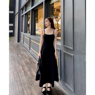 Milo dress 💕- Đầm Thun Hai Dây Suông Dài Hack Dáng Basic