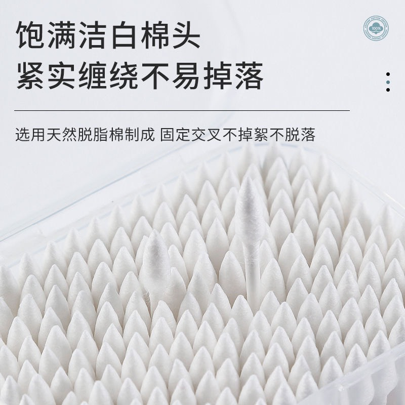 2 Hộp 400 Chiếc Tăm Bông Ngoáy Tai 2 Đầu COTTON SWABS - Siêu Sạch - Đa Năng - Tiện Dụng