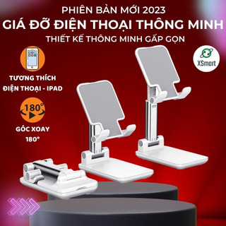 Giá Đỡ Điện Thoại Thông Minh Gập Gọn Để Bàn Hỗ Trợ Giải Trí Xem Phim, Học Tập, Livestream Xoay 180 Độ