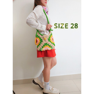 Crossbody bag 🌷Túi đeo chéo móc len hoa hướng dương nhiều size lựa chọn