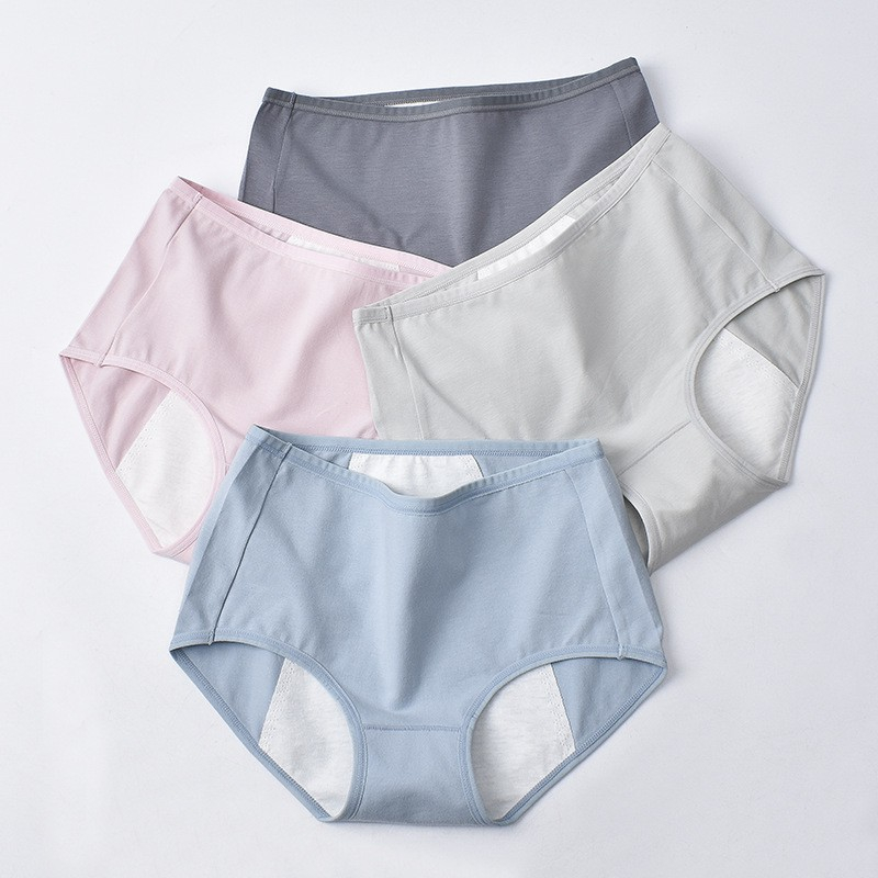 Quần Lót Chống Tràn Nguyệt San Trơn Cotton Thoáng Khí Cạp Vừa