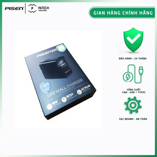 Sạc PISEN Pro USB Wall Charger QP18 ( QC3.0/PD3.0 18W) - Chống cháy - Hàng chính hãng