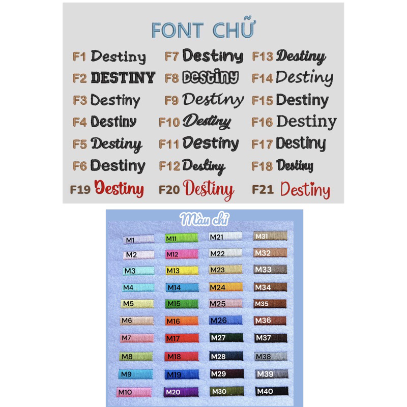 Nametag, móc khoá thêu tên bé mới
