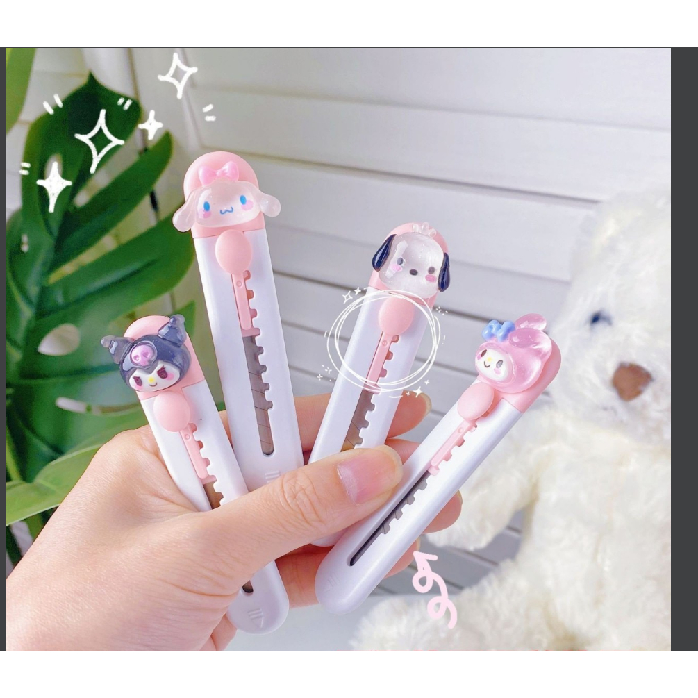 Dao Rọc Giấy Mini Charm Kuromi, Melody, Cinnamorol,Pochacco, Pompom