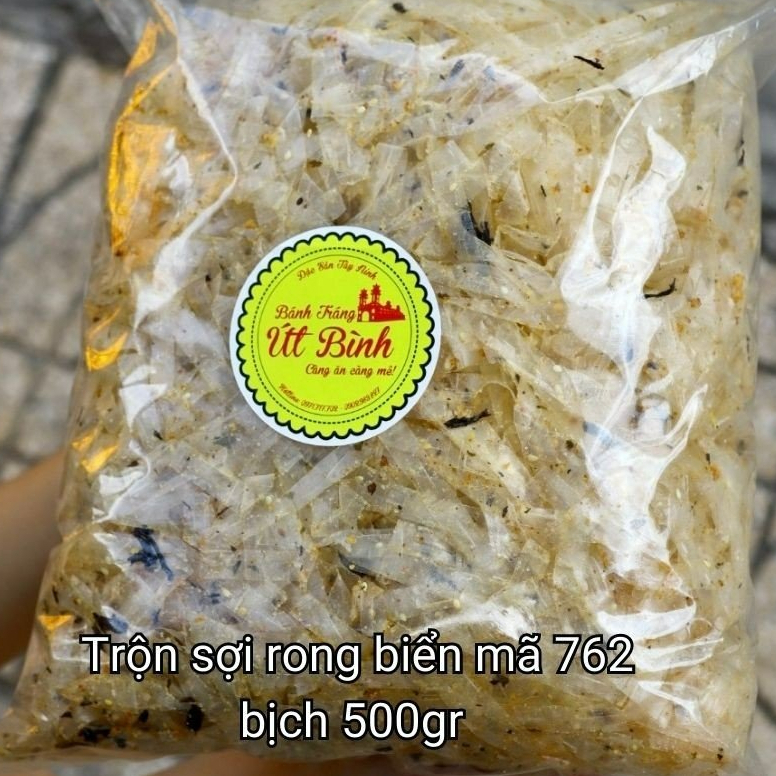 500gr Bánh Tráng Sợi Trộn Rong Biển Út Bình
