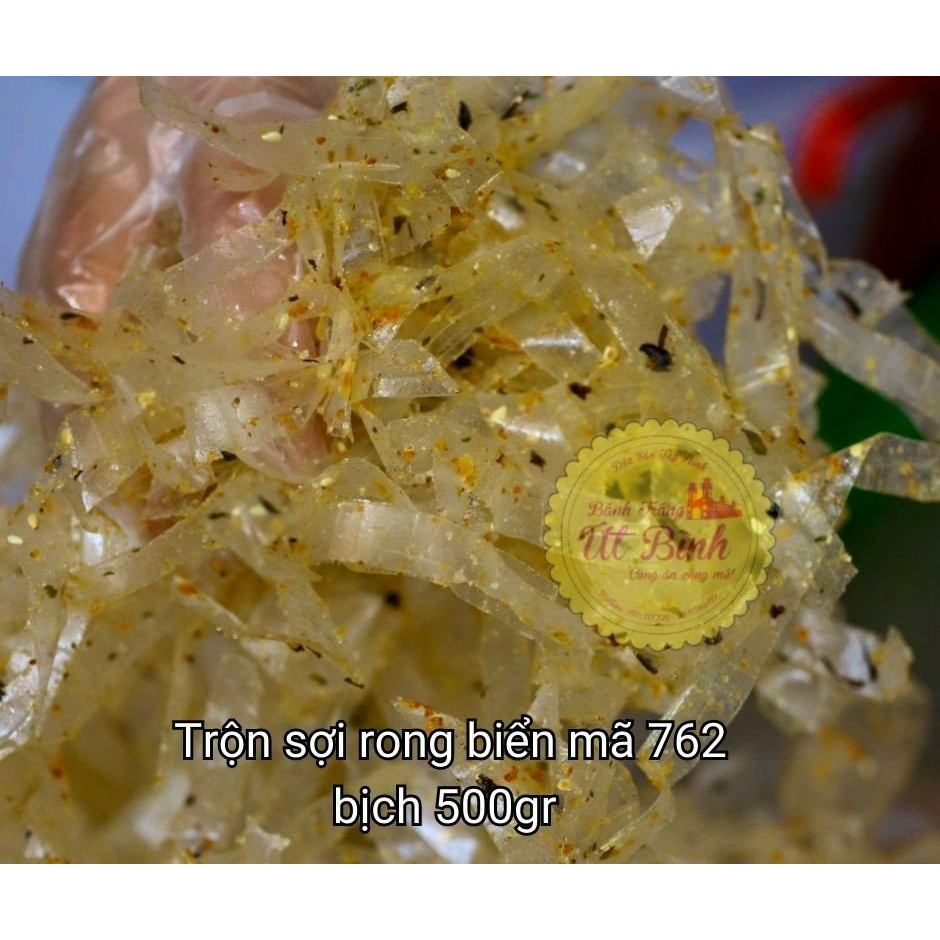 500gr Bánh Tráng Sợi Trộn Rong Biển Út Bình