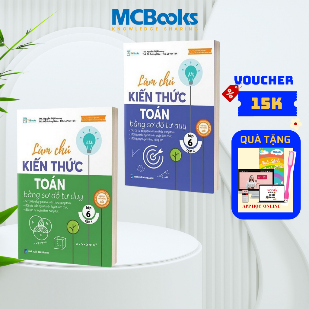 Sách - Combo Làm chủ kiến thức toán bằng sơ đồ tư duy lớp 6