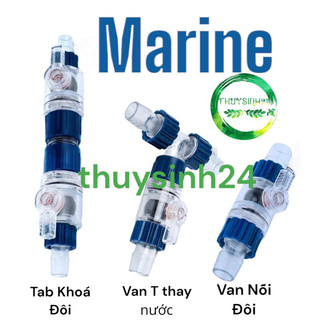 Double Tab Marine | Van khoá đôi | Van T thay nước | Van nối - double tab marine gắn lọc thuỷ sinh khoá ống