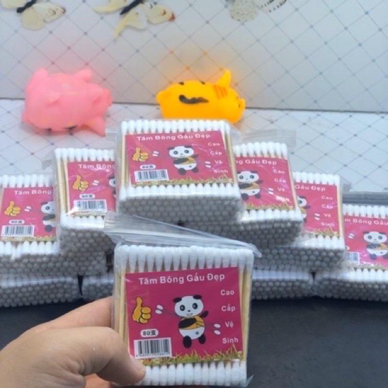 SỈ 24-48 GÓI BÔNG NGOÁY TAI THÂN GỖ. TĂM BÔNG NGOÁY TAI LOẠI TỐT