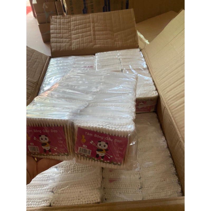 SỈ 24-48 GÓI BÔNG NGOÁY TAI THÂN GỖ. TĂM BÔNG NGOÁY TAI LOẠI TỐT