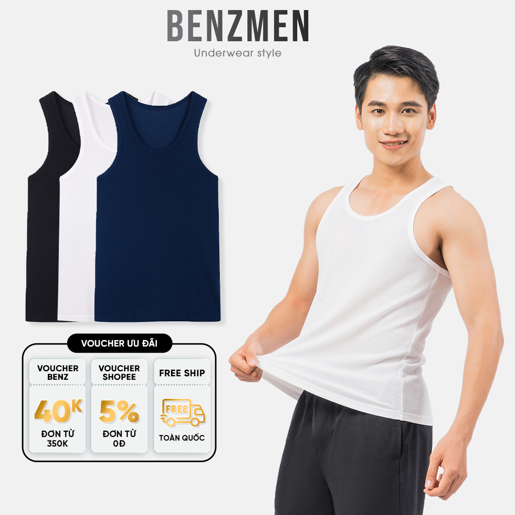 Áo Ba Lỗ Thể Thao Nam Cao Cấp Aristino Benzmen Form Dáng Rộng Màu Trắng Chất Liệu Cotton Thoáng Mát - Bc21 - lẻ