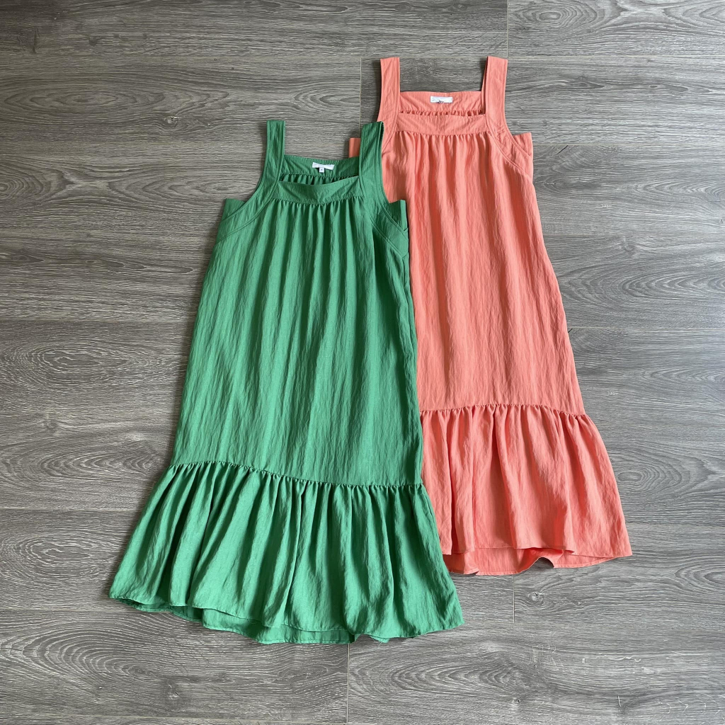 Đầm dây maxi suông