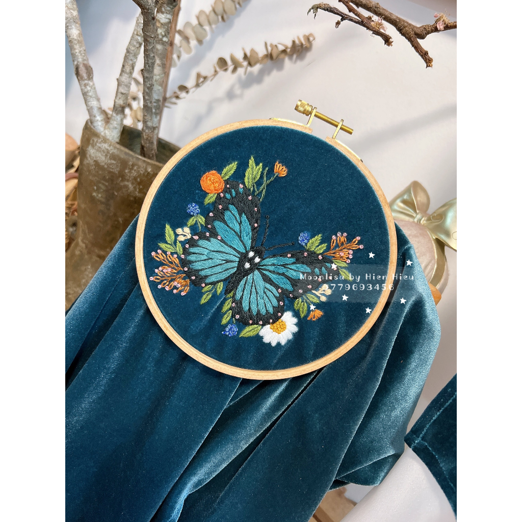 Aó Dài Nhung Thêu Tay Cho Mẹ Và Bé  Sản - Xuất Trực - Tiếp MOONLISA