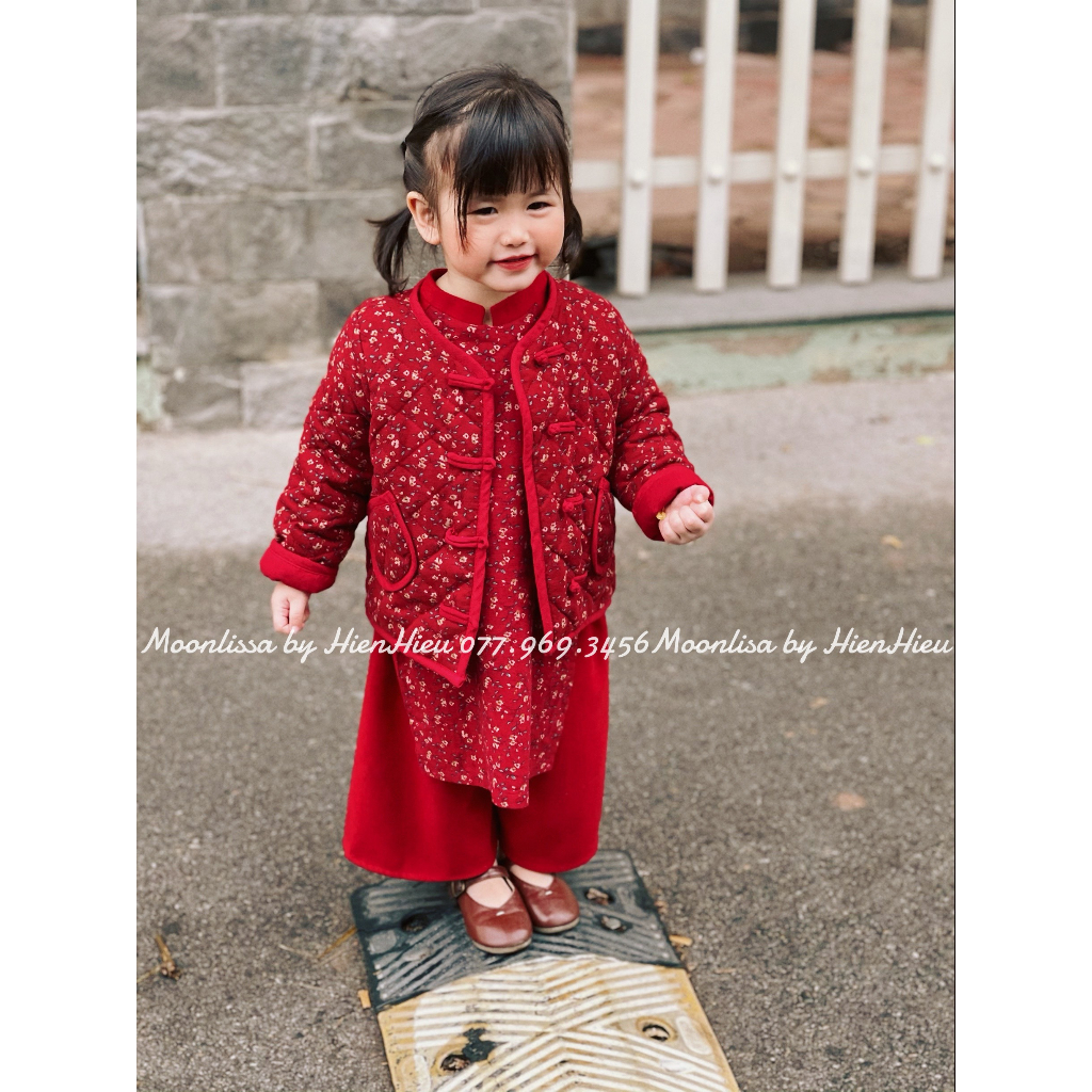 Aó Dài Phối Tay Hoa Nhí  Cho Mẹ Và Bé Sản Xuất Trực Tiếp MOONLISA