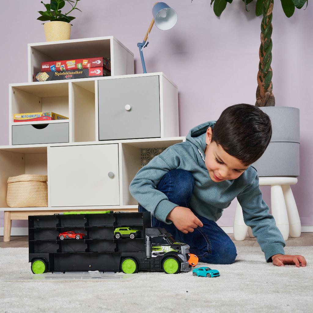 Bộ Đồ Chơi Xe Tải Chở Xe Hơi DICKIE TOYS Carry & Store Transporter 203747007 – Simba Toys Vietnam