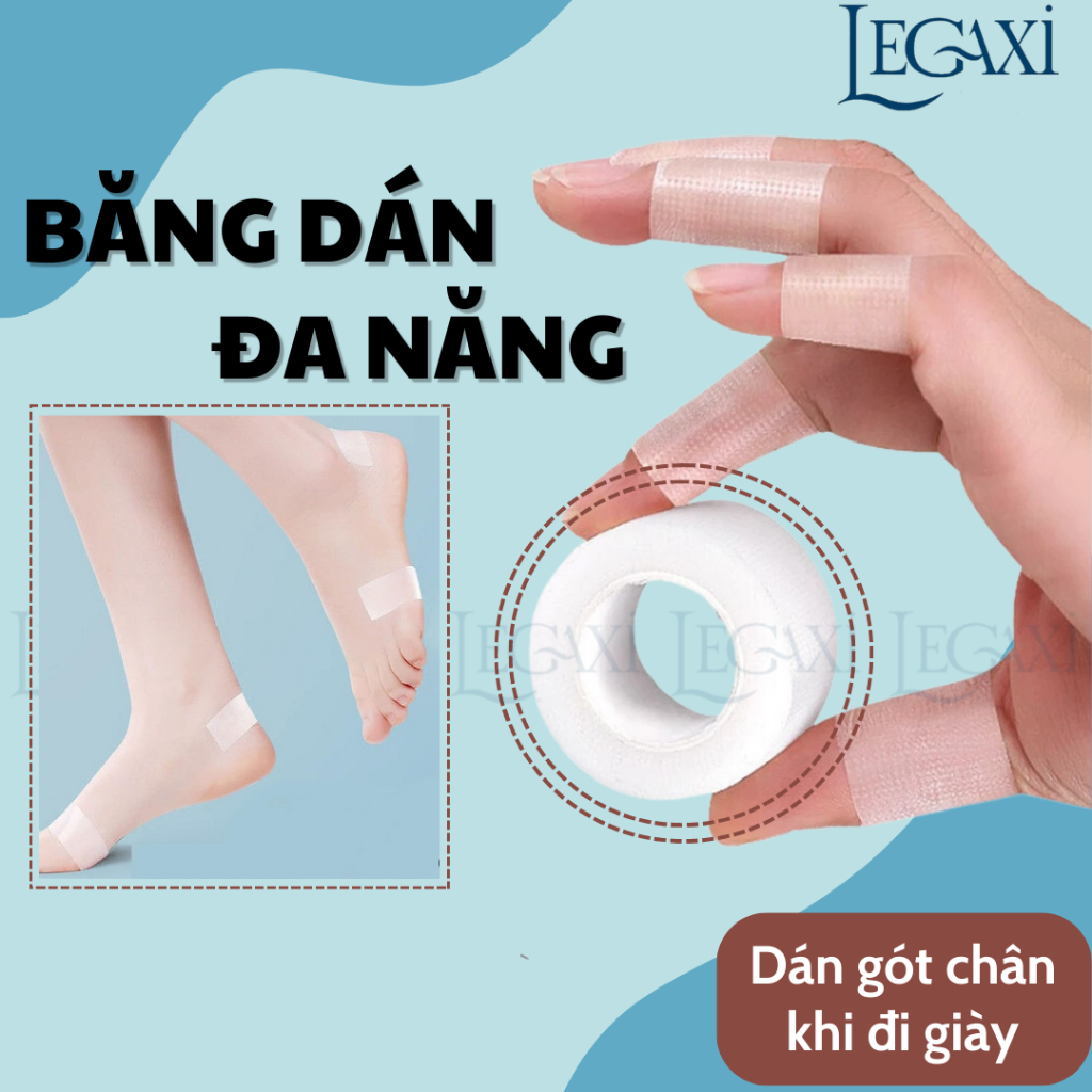 Băng Dán Gót Giày 4.4 mét Ngăn Tiếp Xúc Chống Ma Sát Thoáng Khí Chống Thấm Nước Thiết kế Đa năng Tiện Dụng Legaxi