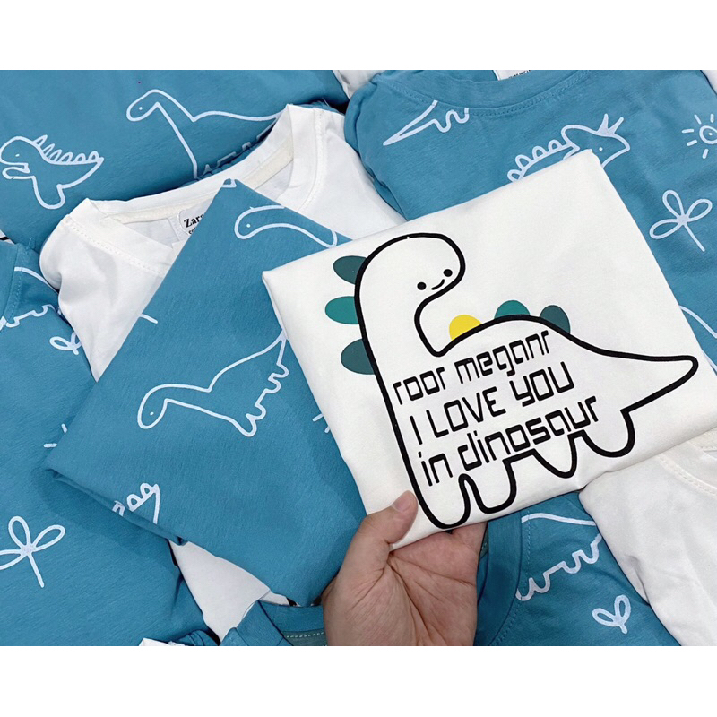 Combo 2bộ cotton khủng long dài tay cho bé