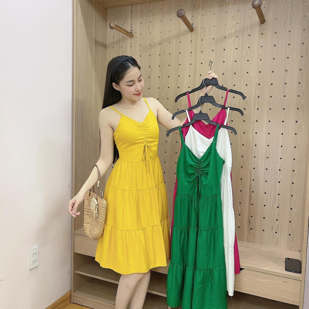 V93 Váy maxi 2 dây đũi chun sau lưng
