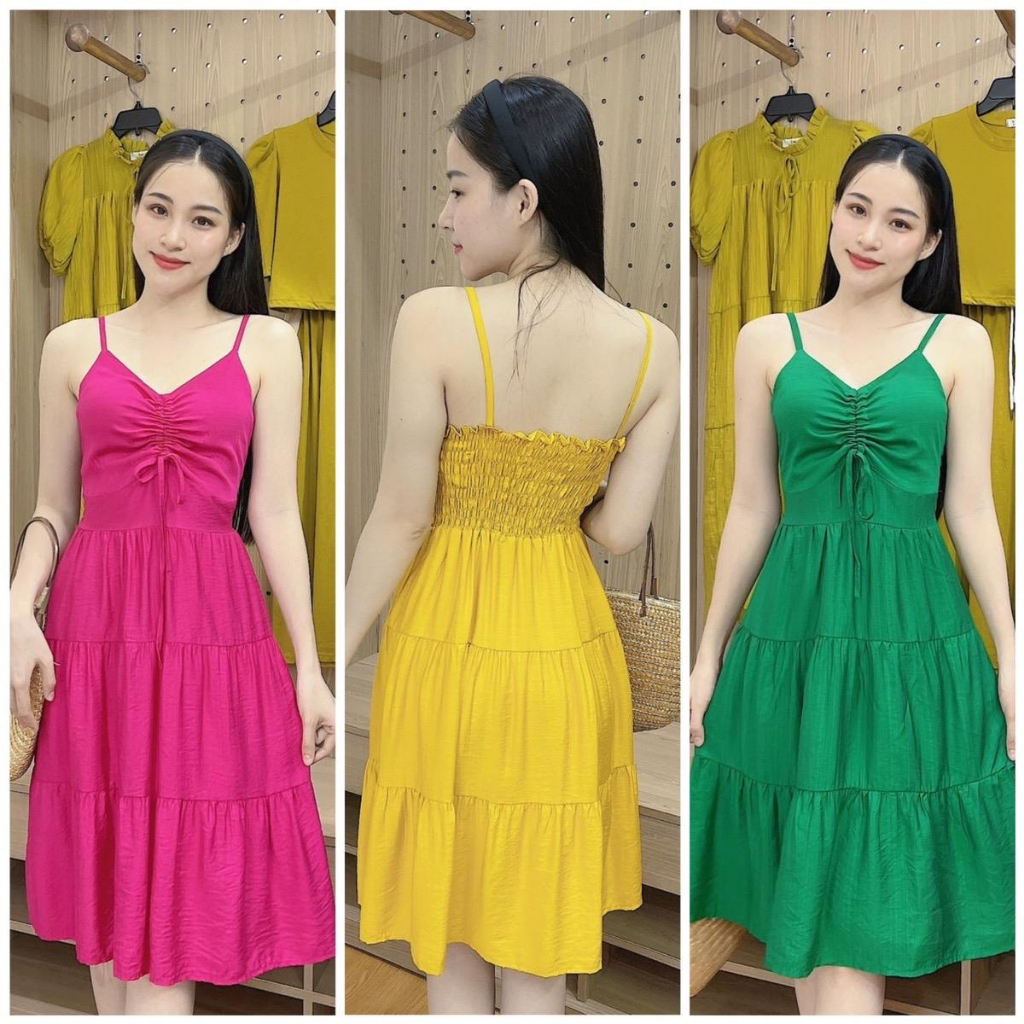 V93 Váy maxi 2 dây đũi chun sau lưng