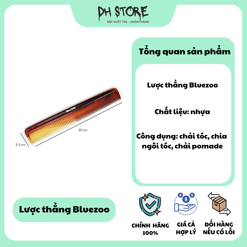 [CHÍNH HÃNG] Lược thẳng BlueZoo