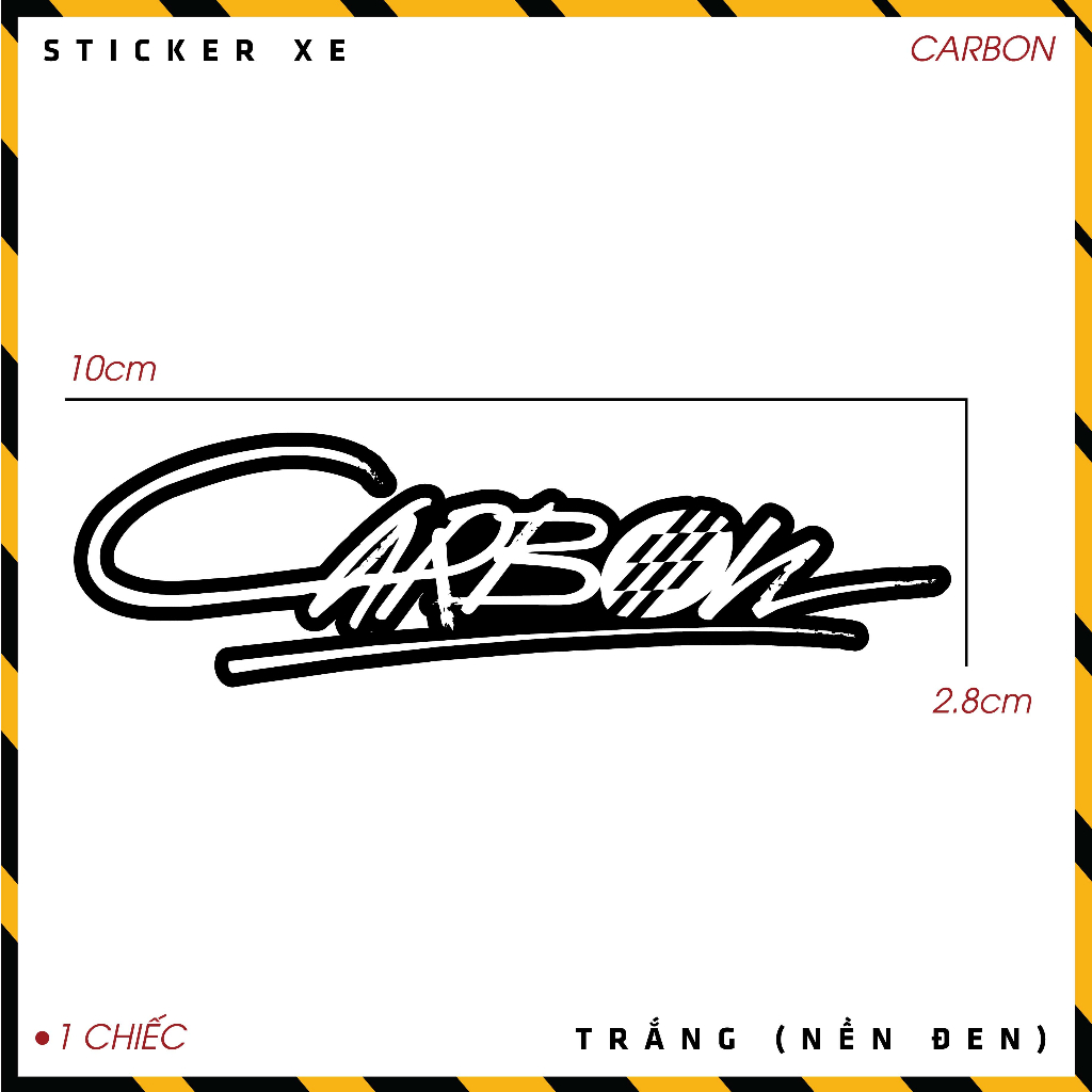 Sticker Đa Vị Trí Carbon | Tem Decal Hình Dán Xe Máy Xe Điện Chống Nước Bền Màu