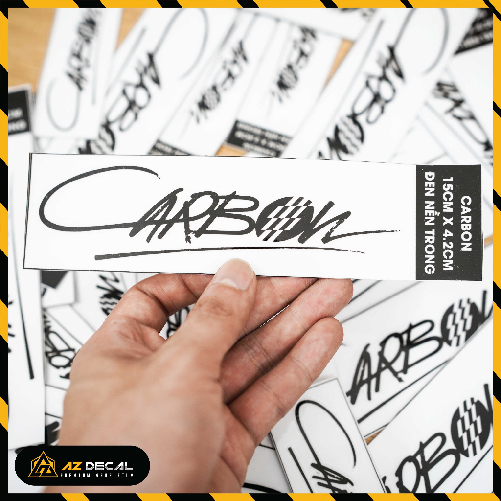 Sticker Đa Vị Trí Carbon | Tem Decal Hình Dán Xe Máy Xe Điện Chống Nước Bền Màu