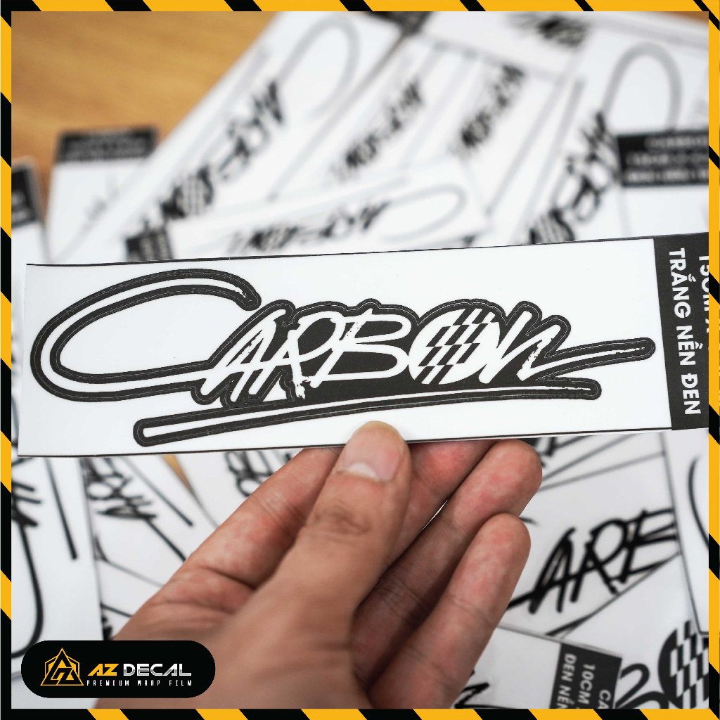 Sticker Đa Vị Trí Carbon | Tem Decal Hình Dán Xe Máy Xe Điện Chống Nước Bền Màu