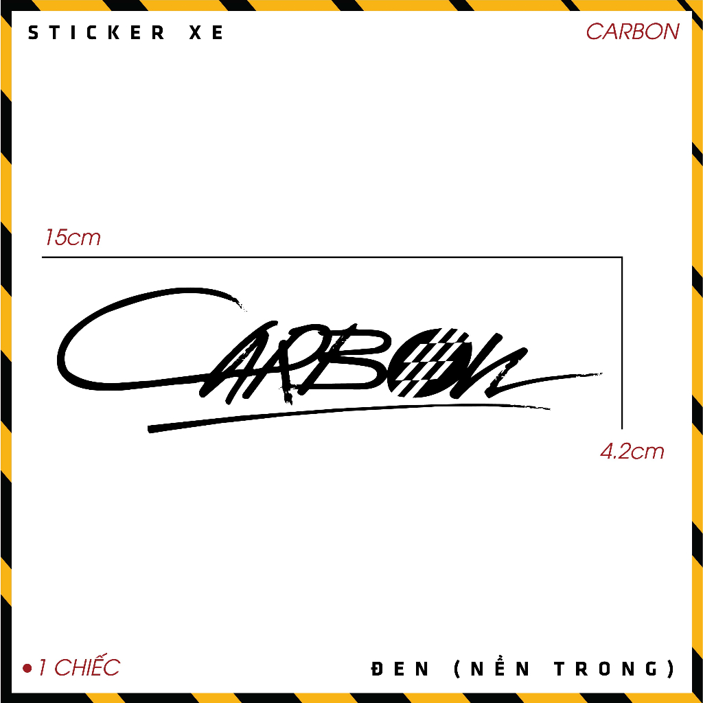 Sticker Đa Vị Trí Carbon | Tem Decal Hình Dán Xe Máy Xe Điện Chống Nước Bền Màu